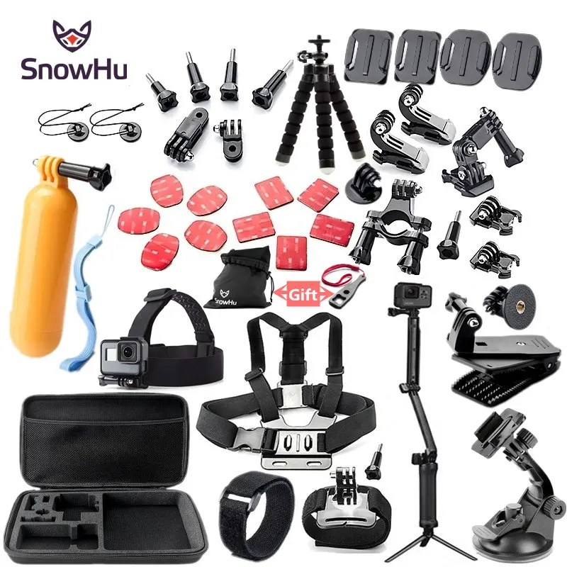 SnowHu аксессуары для экшн камеры GoPro Hero 9 8 7 6 5 4 Black Xiaomi Yi 4K + Lite SJCAM SJ7 Eken H9 Go Pro Mount