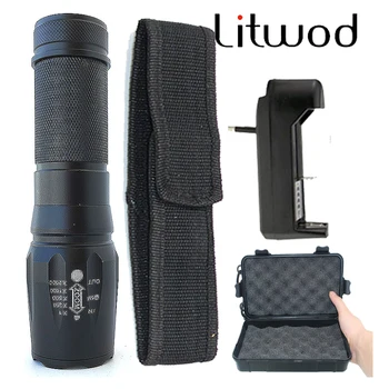 

Dropshipping high quality XL-T6 tatical led flashlight torch lamp zoomable 5 modes 18650/26650 rechargeable battery for camping