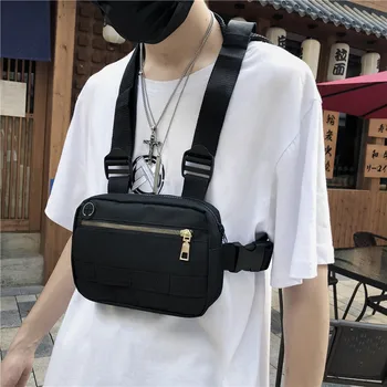 

Ougger Tactical Chest Bag Canvas Small Women Men's Hip-Hop Chest bags Vest Multifunction Sport Backpack Riding Bicycle Bags