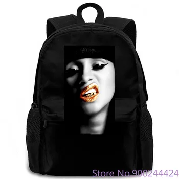 

Cardi B Gold Grill Hip Hop Bodak Yellow Money Moves Leisure women men backpack laptop travel school adult student