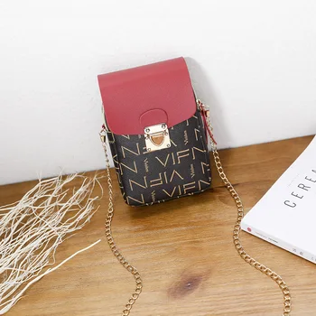 

SHYAA NEW One Shoulder Handbag Slant Across Lock Catch Color Contrast Chain Change Mobile Phone Bag Women's Small Messenger Bag