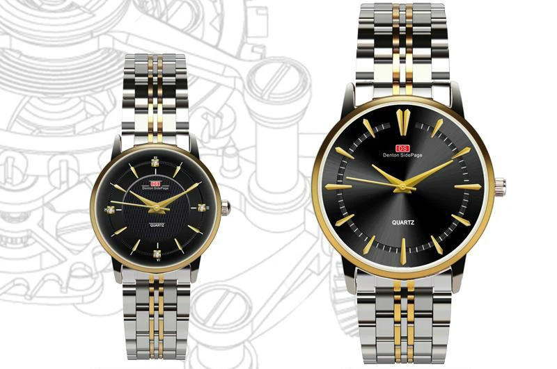 Роскошные Брендовые Часы мужские и женские часы из нержавеющей стали Кварцевые часы Пара часы подарок для мужчин s Дамы