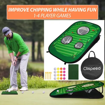 

Foldable Golf Chipping Net Cornhole Game Set Golfing Target Net For Indoor Outdoor Practice Training Entertainment Games