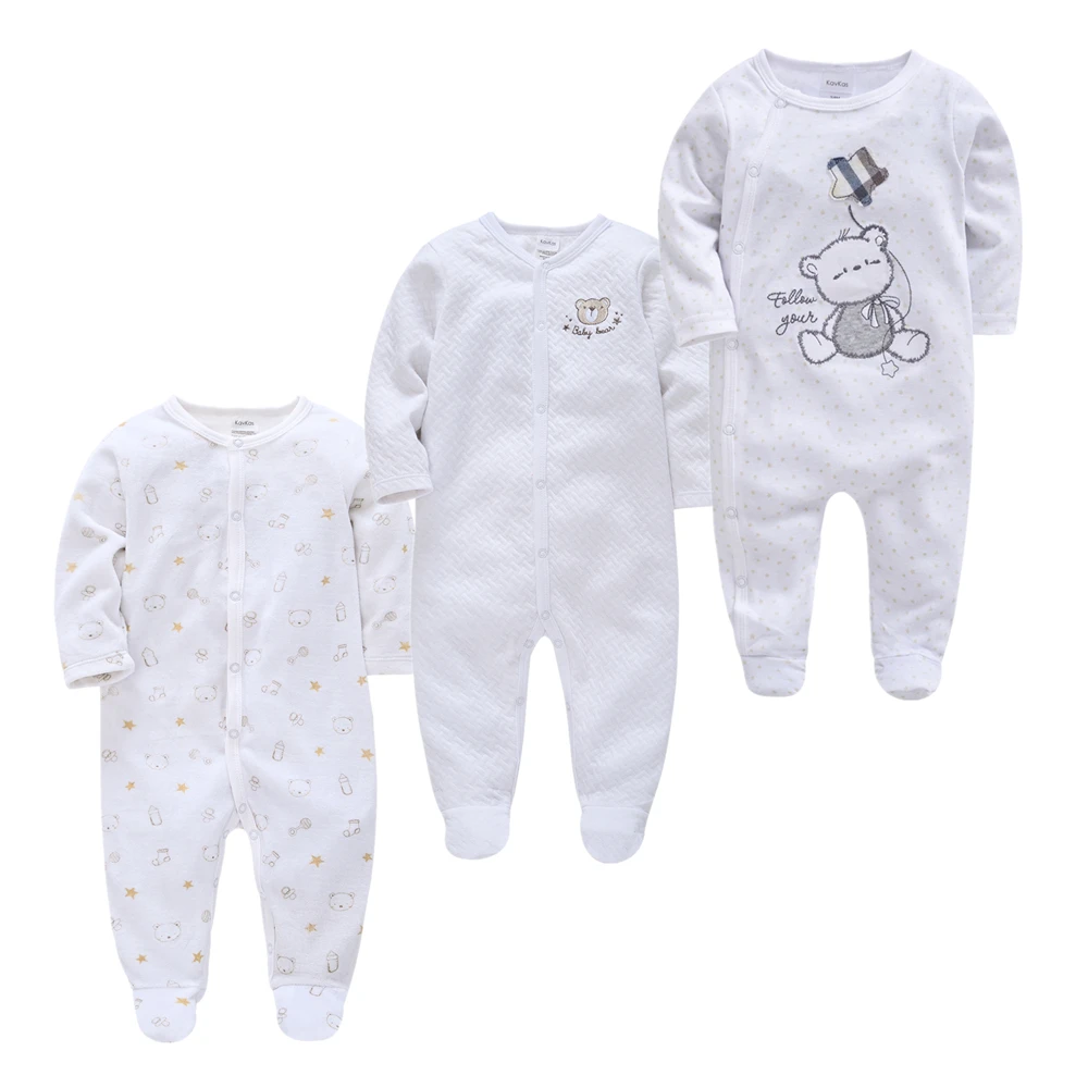 3pcs 100% cotton Baby Girl Boy Pijamas bebe fille Cotton Breathable Soft ropa Newborn Sleepers Baby Pjiamas newborn baby sleepwear