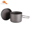 TOAKS Cookware Set Ultralight Titanium Pot Frying Pan Outdoor Camping Titanium Bowl Titanium Cup Picnic 1100ml, 1300ml, 1600ml 5