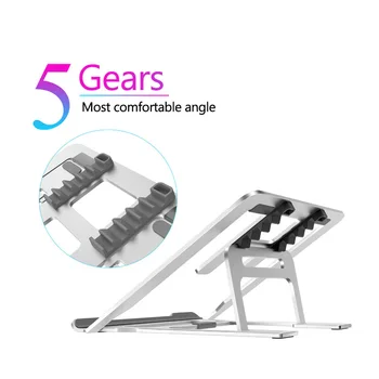 

Laptop Stands Rack Height Aluminum Alloy Adjustable Portable Notebooks Bracket for Household Computer