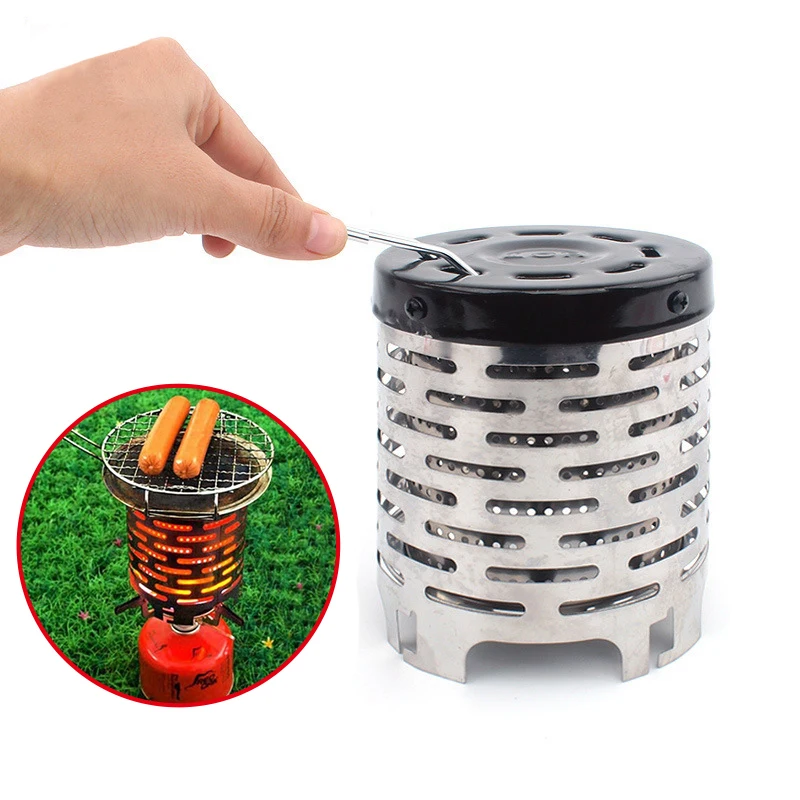 Mini Heater Stove Portable Stainless Steel Warmer Heating Cover Tent Radial Flame Gas Outdoor Travel Camping Equipment | Спорт и