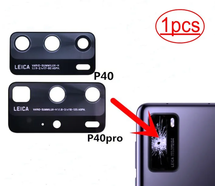 1 шт. для HuaWei P40 pro lite корпус Розничная торговля задняя камера стеклянная рамка объектива с клеями запасные