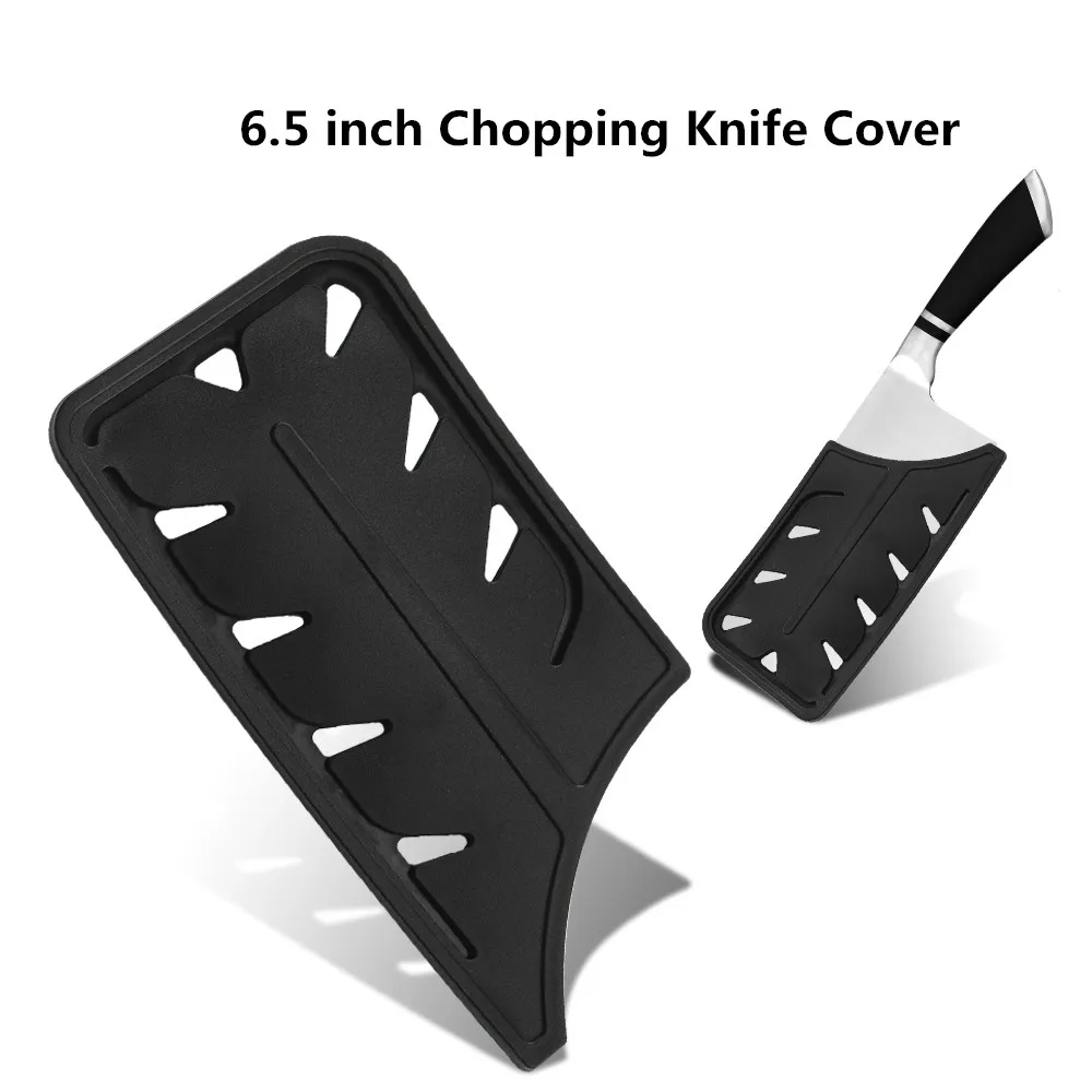 Black Stainless Steel Kitchen Knife Edge Guard Cover Suit For All Kind