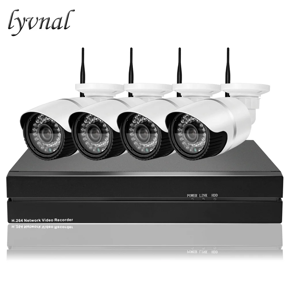 Белый LYVNAL 4 шт HD 720p видео Беспроводной WI-FI комплект ip-камеры с 8CH 1 ТБ 1080P NVR комплект Onvif и частный протокол 4ch WI-FI Системы - Цвет: Белый