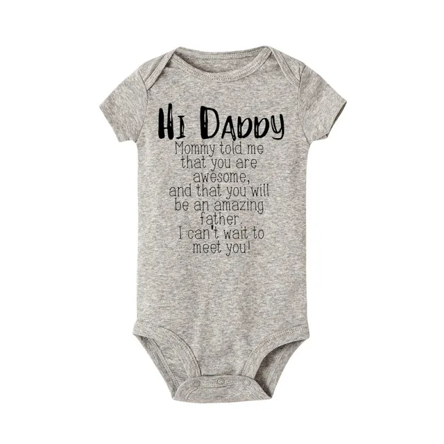 Г. Милая Одежда для новорожденных девочек Детские костюмы Beby для малышей летний детский комбинезон с принтом «Привет, папа»