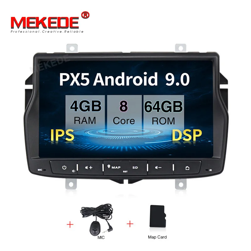 PX5 Восьмиядерный 4 Гб ОЗУ 64 Гб ПЗУ Android9.0 автомобильный Радио стерео dvd-плеер для Лада Веста с BT RDS радио SWC wifi gps навигация - Цвет: PX5