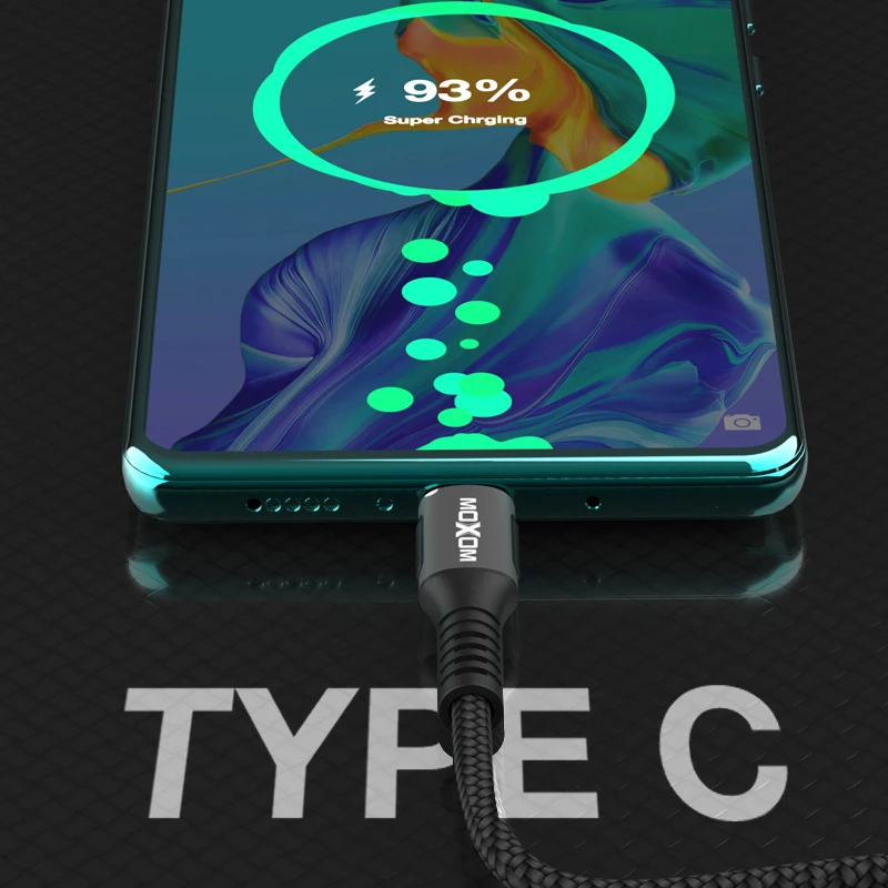 MOXOM 5A usb type C кабель для huawei mate 20 P30 P20 Pro быстрое зарядное устройство USBC кабель type-C для samsung S10 Xiaomi Mi 9 8