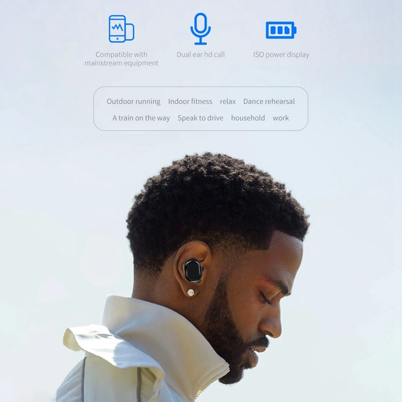 TWS-16 Bluetooth наушники Смарт легкие и удобные спортивные наушники беспроводные двойные Bluetooth