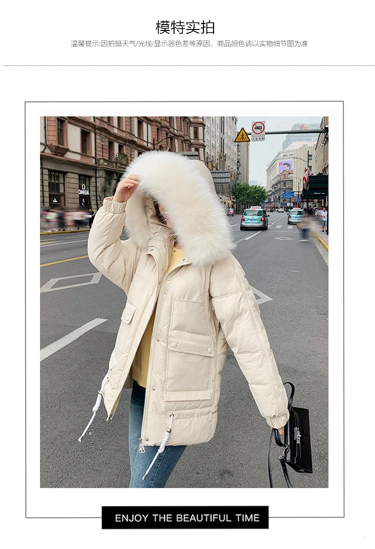 Photo Shoot Winter New Style down Jacket Cotton-padded Clothes Women's Korean-style Mid-length Cotton-padded Clothes Hooded