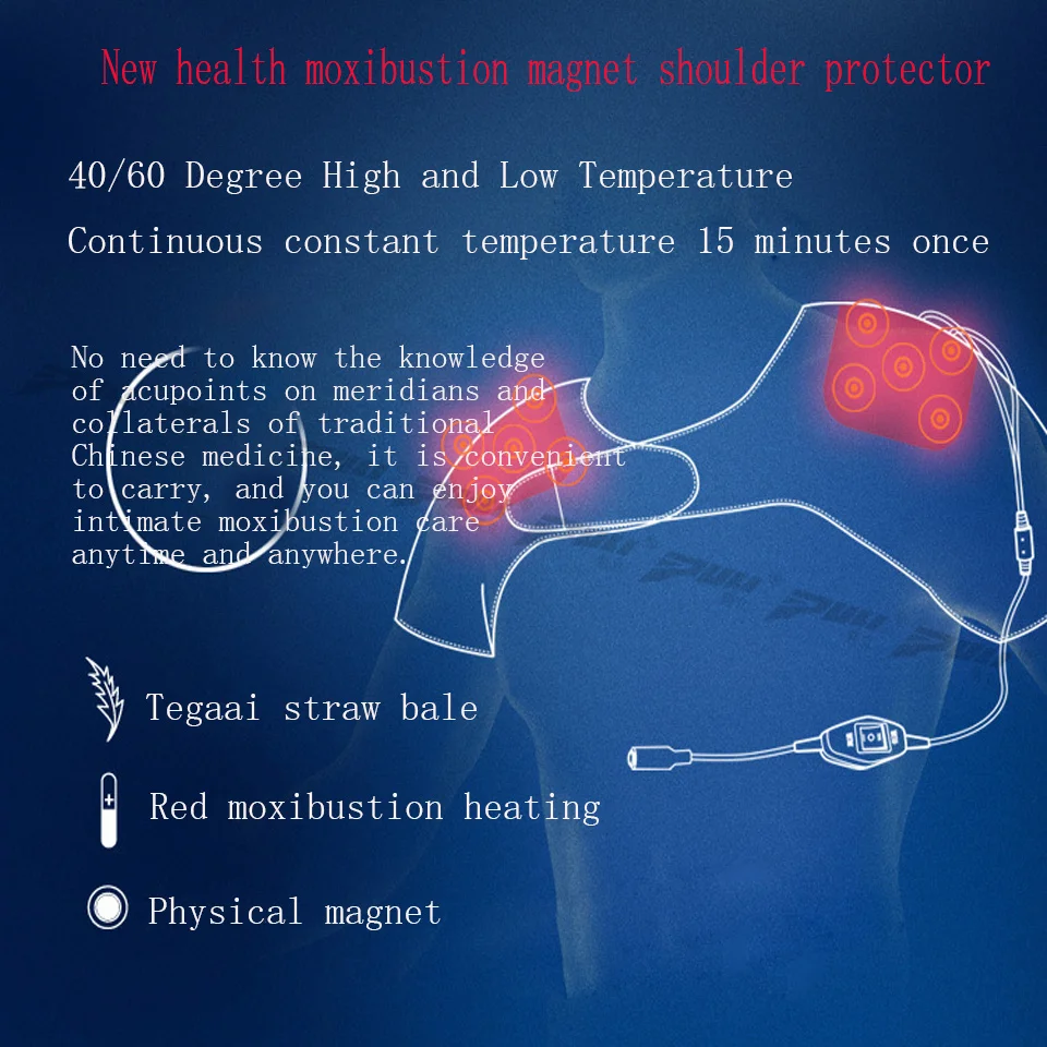 

LINLIN Moxibustion hot compress shoulder warm shawl constant temperature heating cervical shoulder physiotherapy health massage