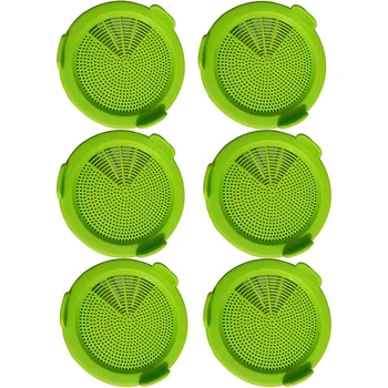 

6 Pack Sprouting Jar Strainer Lids - Wide Mouth Mason Jar Sn Sprouting Kit Lids - for Gg Bean, Broccoli