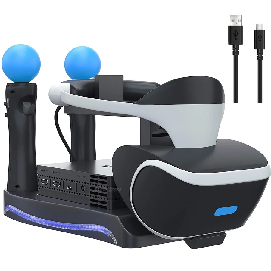 PS4 PS VR зарядная подставка для хранения Move контроллер зарядное устройство станция гарнитура процессор витрина для Playstation VR PSVR CUH-ZVR2
