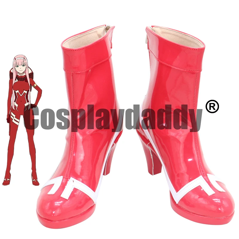 

Darling in the Franxx DarliFra Parasite Code:002 Zero Two Partner Killer Pistil Suit Ver. Anime Cosplay Shoes Heeled Boots X002