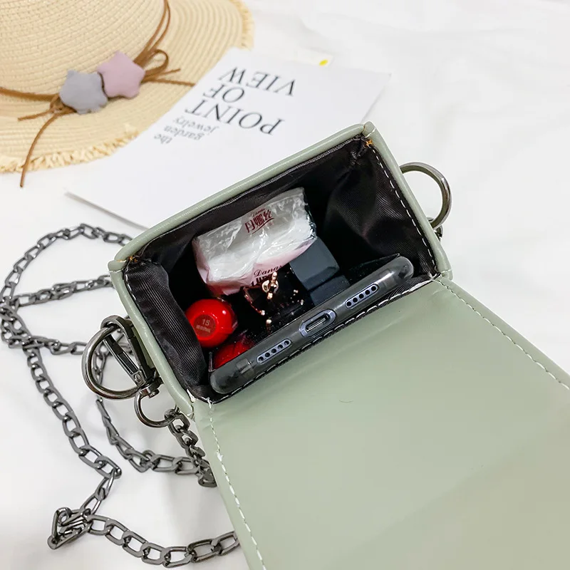 

New Arrival CHIC Fashion Chain Small Bag Cartoon Cute Chain Mini Mobile Phone Bag Square Box Messenger Bag Women's