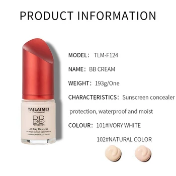 

3 in 1 Foundation Brightening Sunscreen Moisturizing Concealer Lasting Easy To Fade Facial Makeup