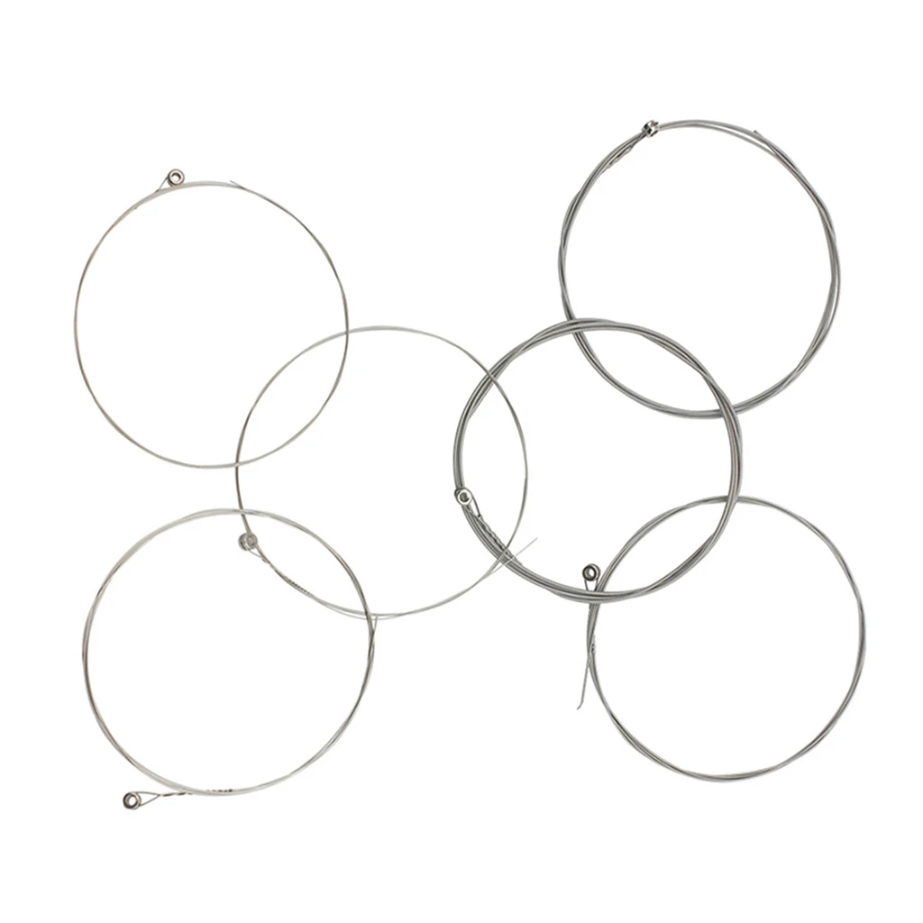 High Quality 1 Set Electric Guitar Silver White Alloy Strings Replacement