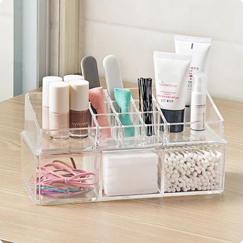 

Portable Transparent Makeup Organizer Storage Box Acrylic Make Up Organizer Cosmetic Organizer Makeup Storage Drawers Organizer