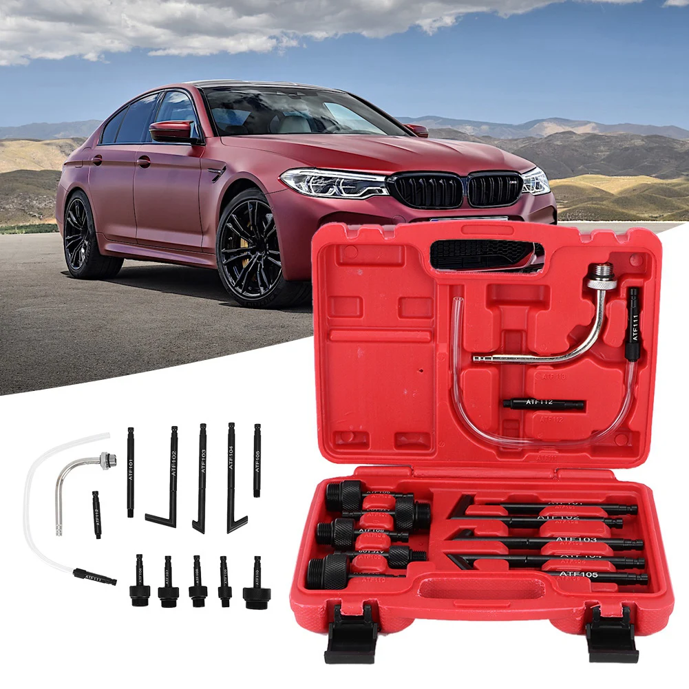 

New 13Pcs/Set Oil Fill Adapter Transmission Fluid Oil Refilling Refill Connector Tool Kit Oil Fill Adapters Dropshipping
