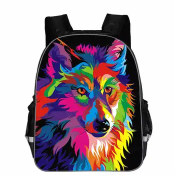 

Animal Wolf Backpack for Teenager Boys Girls Daypack Women Men Rucksack Children School Bags Students Backpack Kids Bookbag