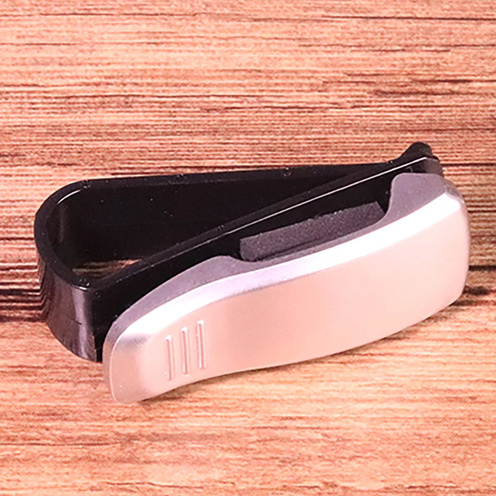 1Pc Sun Visor Sunglasses Eyeglasses Glasses Holder Clip Hanger Ticket Card Clip Fastener Holder Auto Car Interior Accessories  (2)
