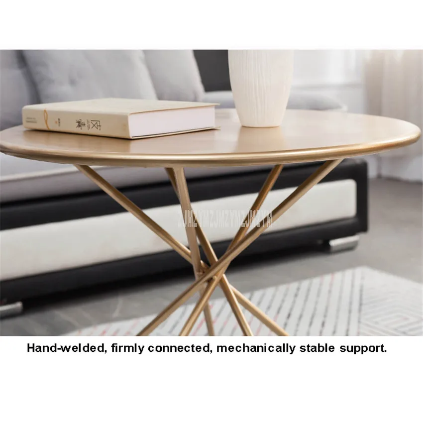 Простой Круглый чайный столик в скандинавском стиле, железный, художественный, для гостиной, балкона, креативный, для досуга, современный, для дивана, журнальный столик, 50 см/60 см диаметр