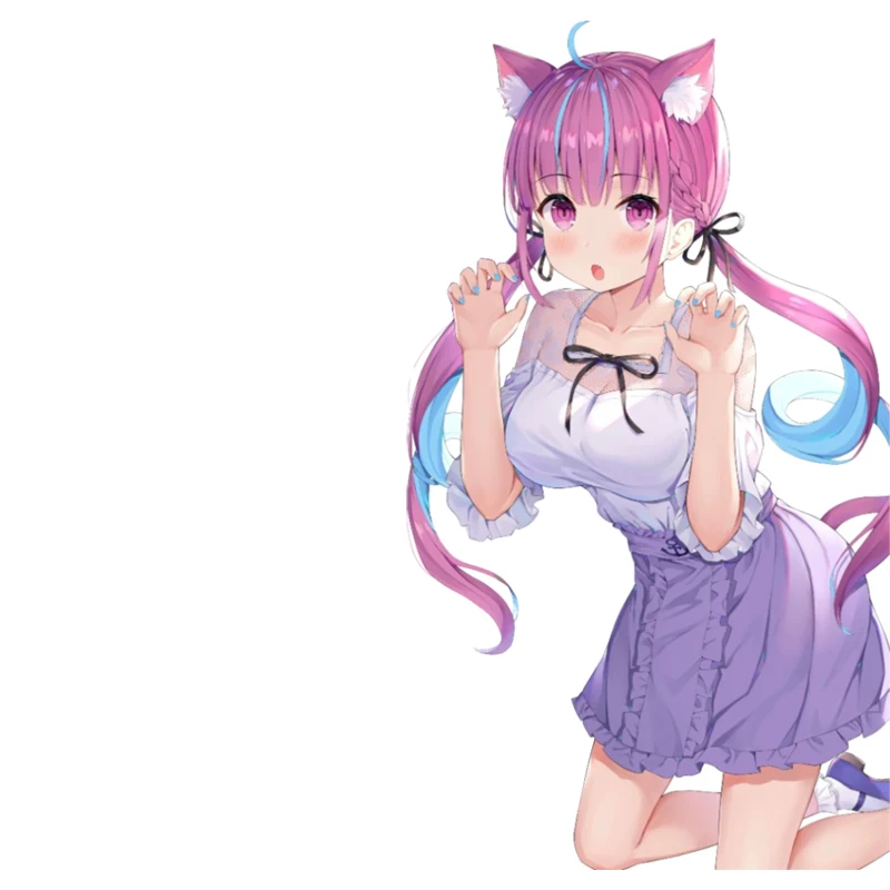 Три Ratels QC29 kawaii двухмерная анимация девушка с фиолетовыми волосами наклейки на