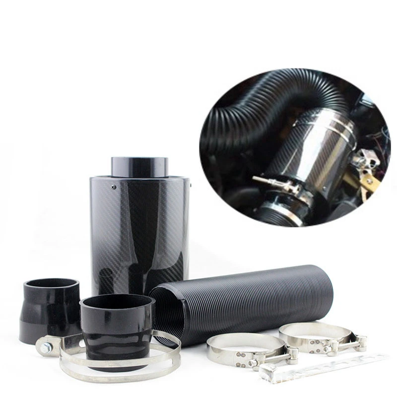 Auto Accessories Carbon Fiber Intake Bellows Set Intake High Flow Car Air Filter Set Suitable for All Car Models Car Replacement