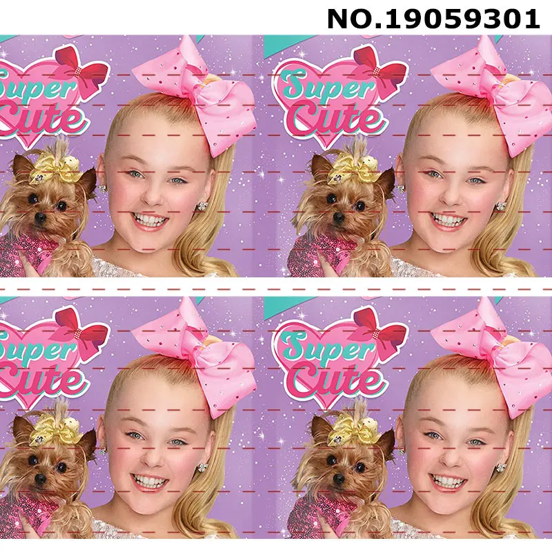 19059301 10 ярдов-разные размеры- Jojo Siwa лук стиль напечатанный Grosgrain ленты DIY аксессуары - Цвет: 19059301