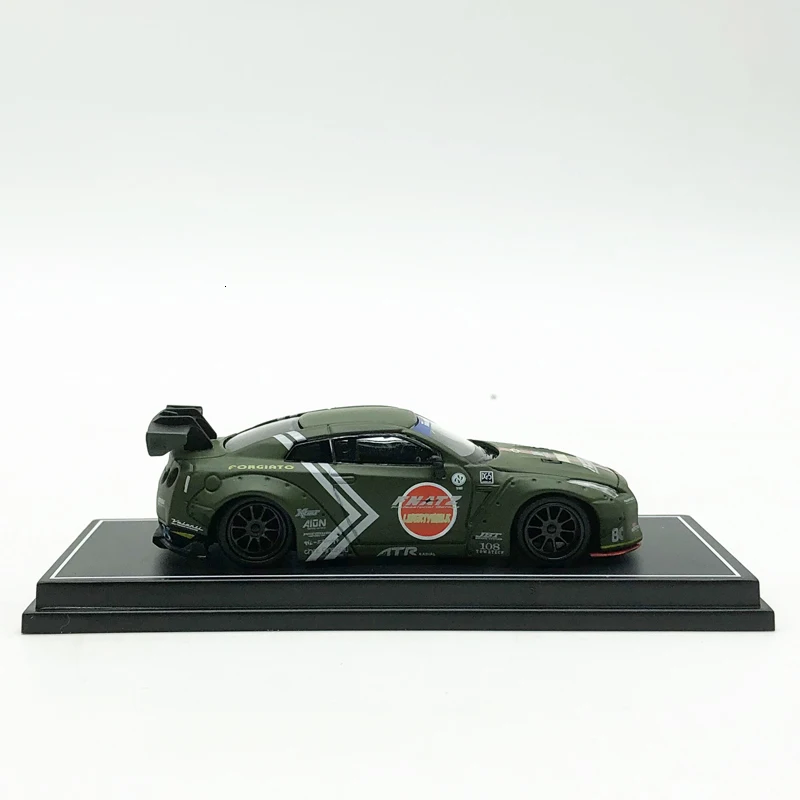 1: 64 литье под давлением металлический сплав Nissan Gtr-lb Nissan Japan God Of War широкая модификация Миниатюрная модель сцены