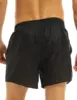 Transparent Swimwear Mens Swim Shorts Sexy Solid Drawstring Quick Dry Beach Shorts Man Swimming Trunks with Bulit-in Mesh Briefs 2