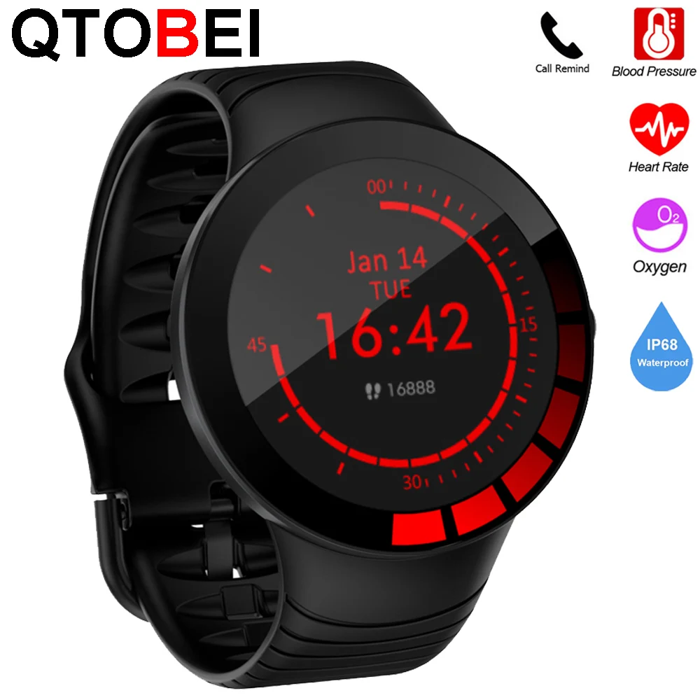 

Full Touch Screen Smart Watch Band Ip68 Waterproof Heart Rate Monitor E3 Smartwatch Men Women Twitter Reminder Sport Round Watch