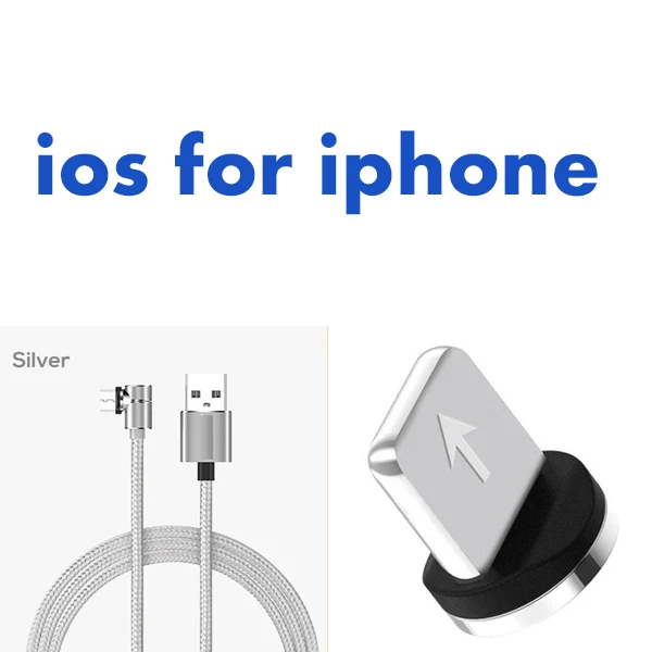 Хаки 90 Degrees Magnetic Usb Charging Cable for Iphone Xs Max Xr X 8 7 6 Plus 6s 5 S Plus Fast Charger Usb Cable Mobile Phone Charger - Цвет: Хаки