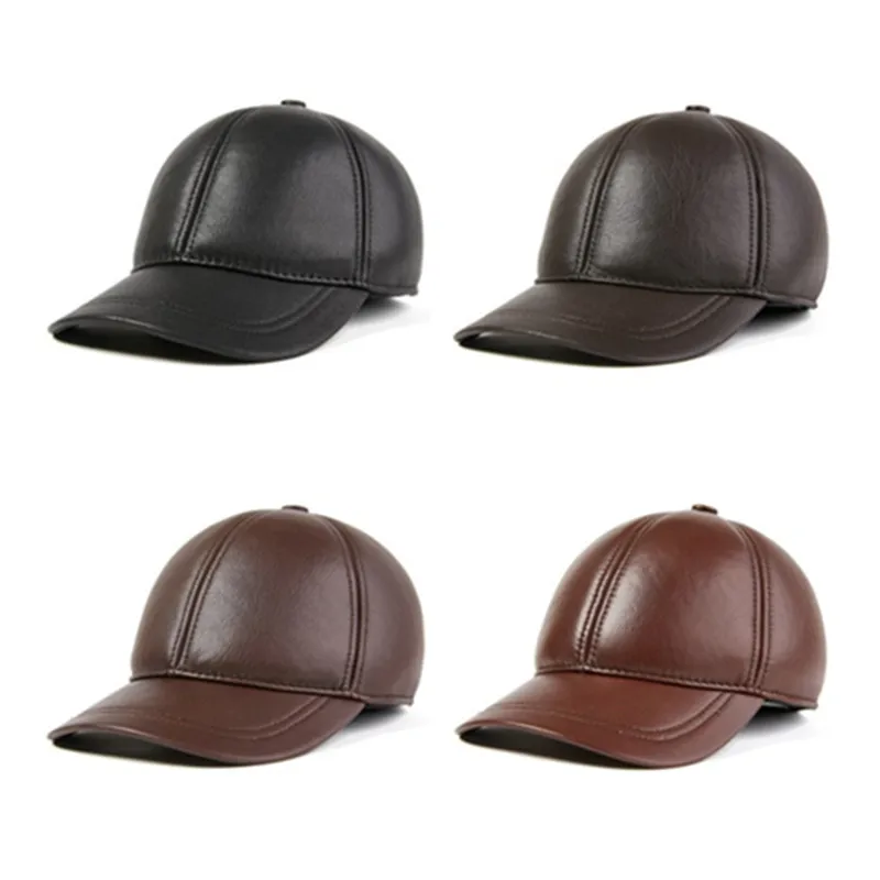 SHALUOTAOTAO регулируемый размер шляпа из натуральной кожи для мужчин осень зима овчина тепловой бейсболка модные наушники Snapback cap s