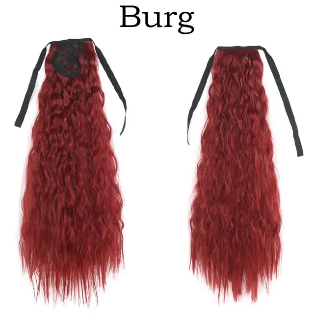 Corn Wavelength Ponytail Synthetic Fake Bandage Hair Extension Black-tailed Blond Girl Heat-resistant Ladies Special Extra Long P18/613