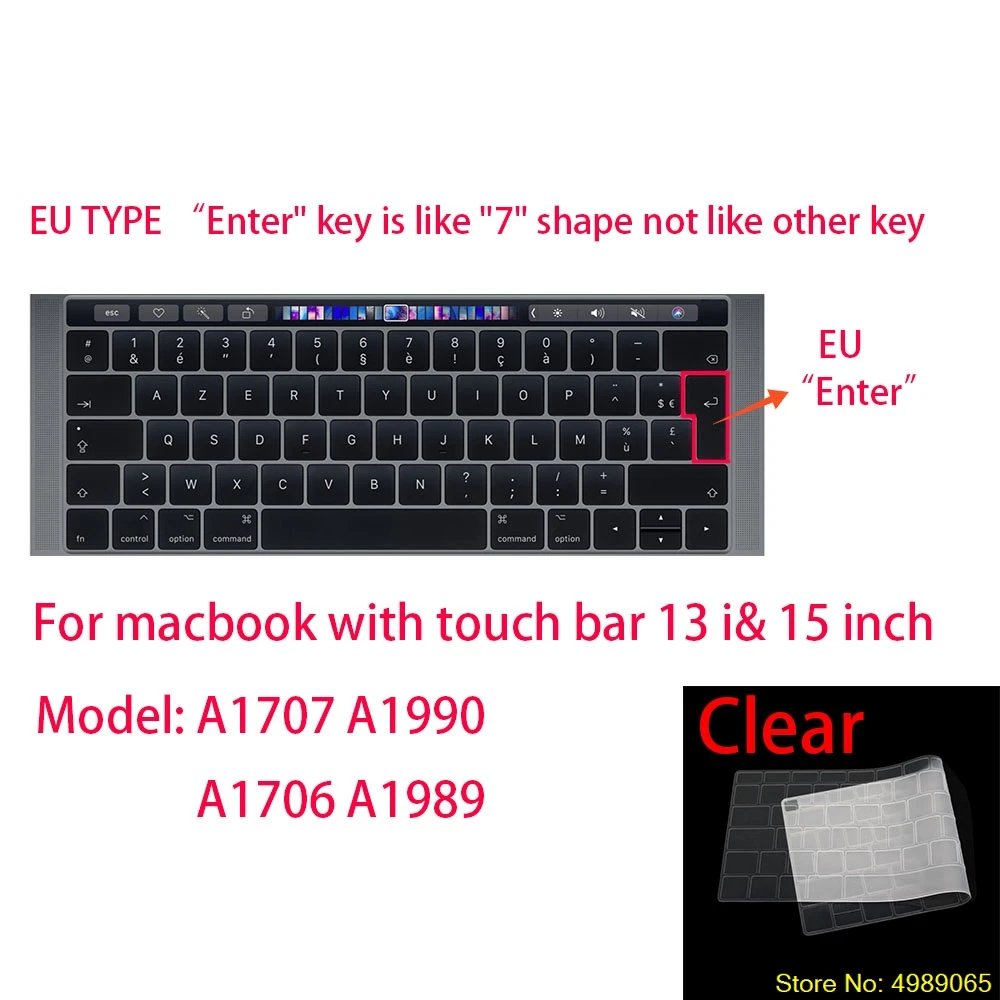 Прозрачная защитная пленка EU/US для Apple Macbook pro13/11Air 13/15 Retina12 дюймов все серии Силиконовый чехол для клавиатуры - Цвет: D