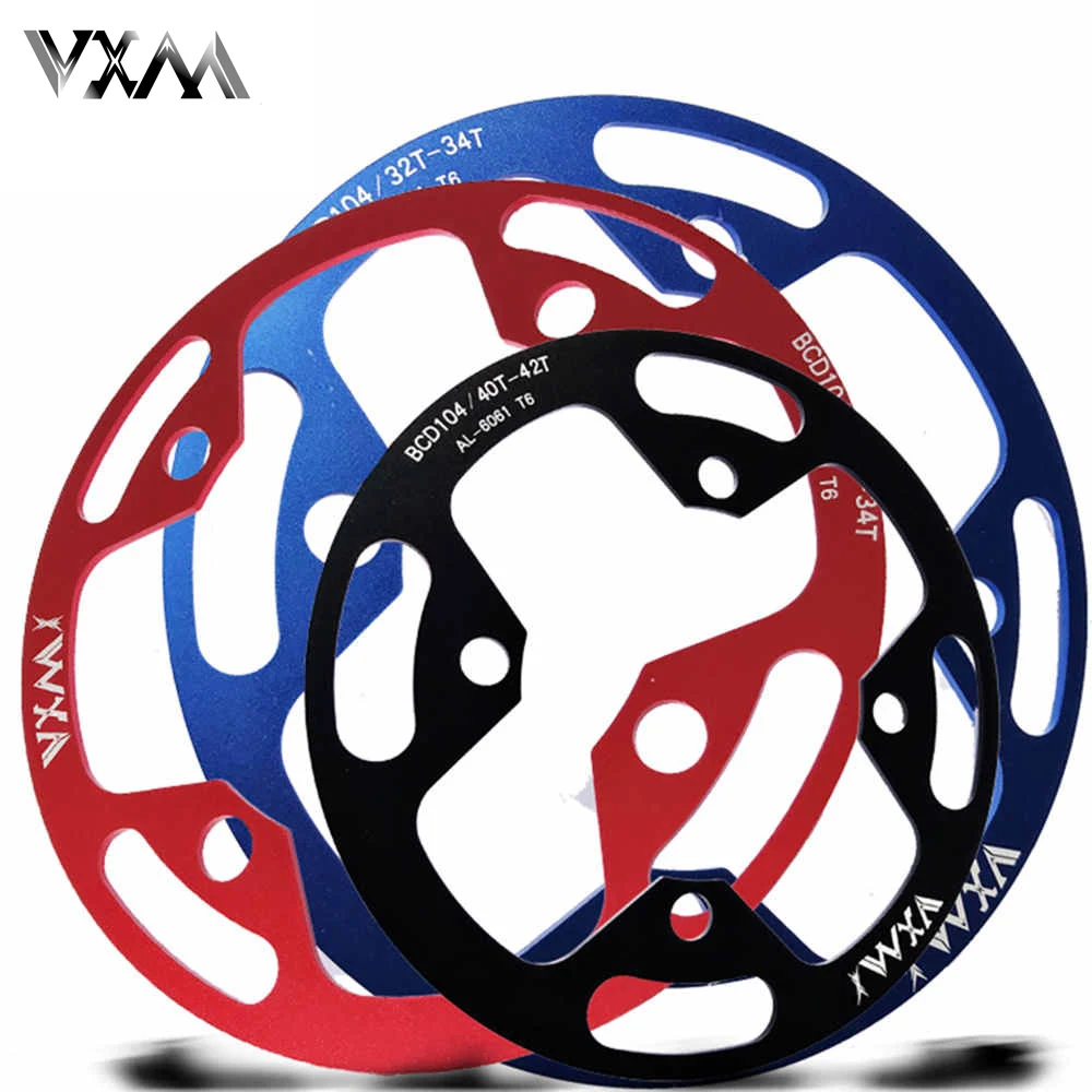 

VXM Mountain Bike Crank Protector 104BCD 32T/36T/40T Chainring Protection Cover Bicycle Crankset Guard Chainwheel Accessories