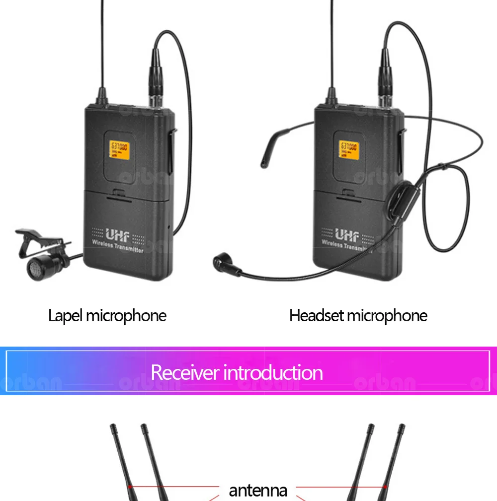 Профессиональный UHF автоматический Частотный микрофон Система 2 ручной 2 гарнитура микрофон беспроводной конференц-микрофон