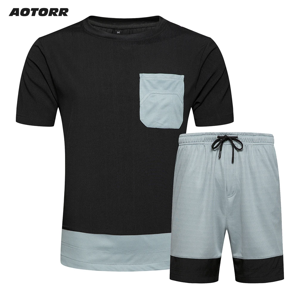 mens shorts tracksuit set