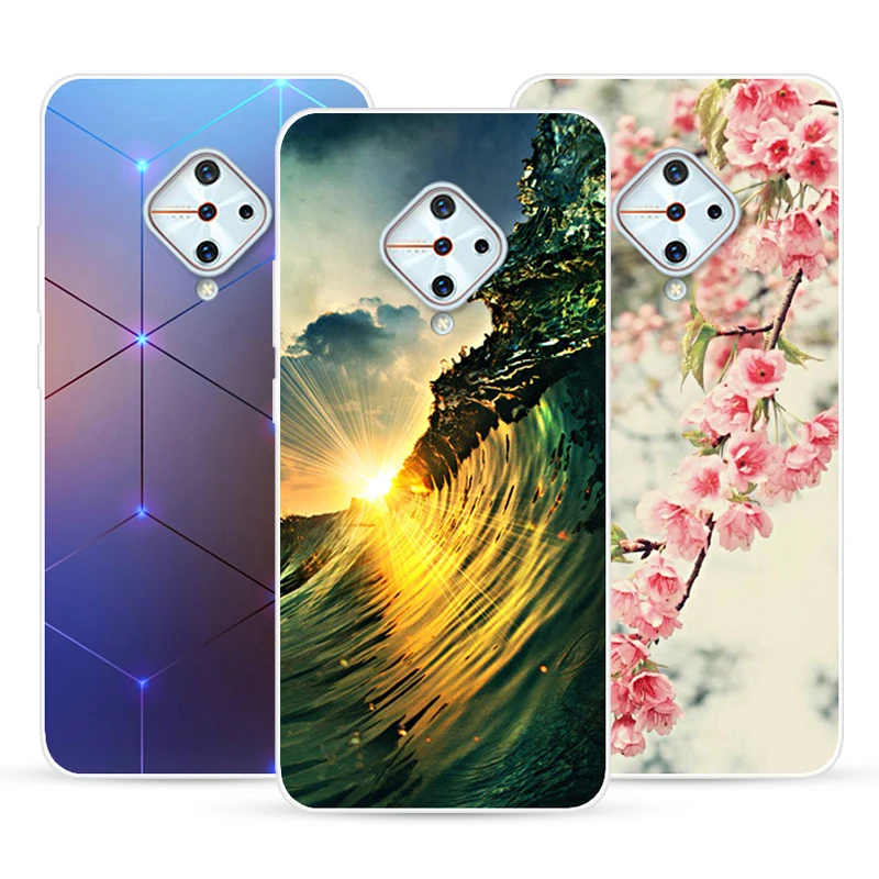 Чехол из серии мультфильмов для VIVO S1 Pro Женский чехол ТПУ с цветным рисунком 25