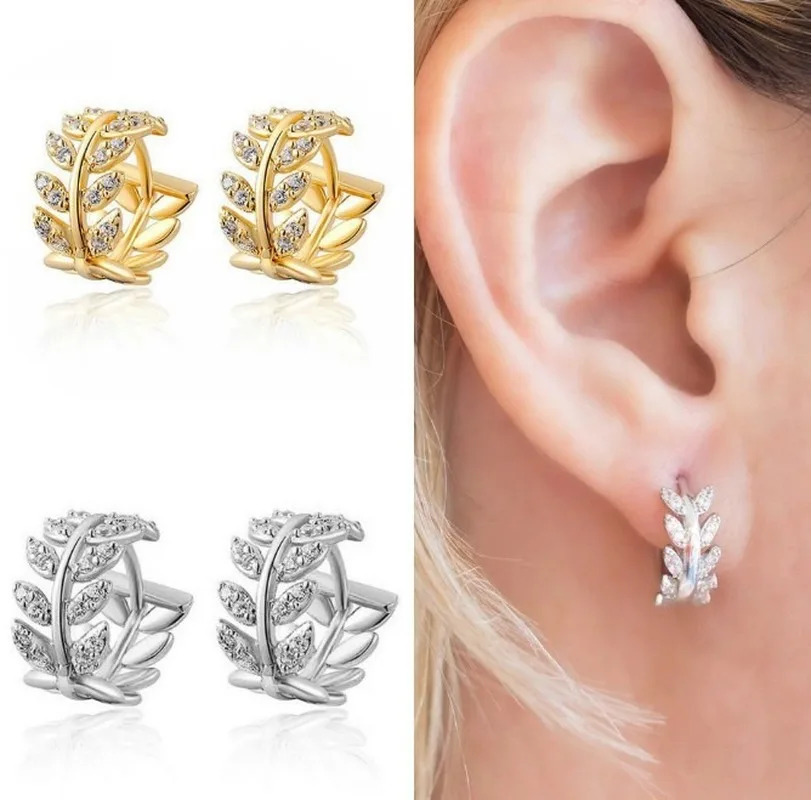 

Wholesale Fashion New Wholesale European and American Tree Leaf Earrings Small Fresh and Simple Temperament Willow Leaf Earrings