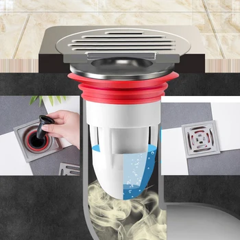 

New Kitchen Bathroom Bath Shower Floor Strainer Cover Plug Trap Siphon Sink Water Drain Filter Insect Prevention Deodorant