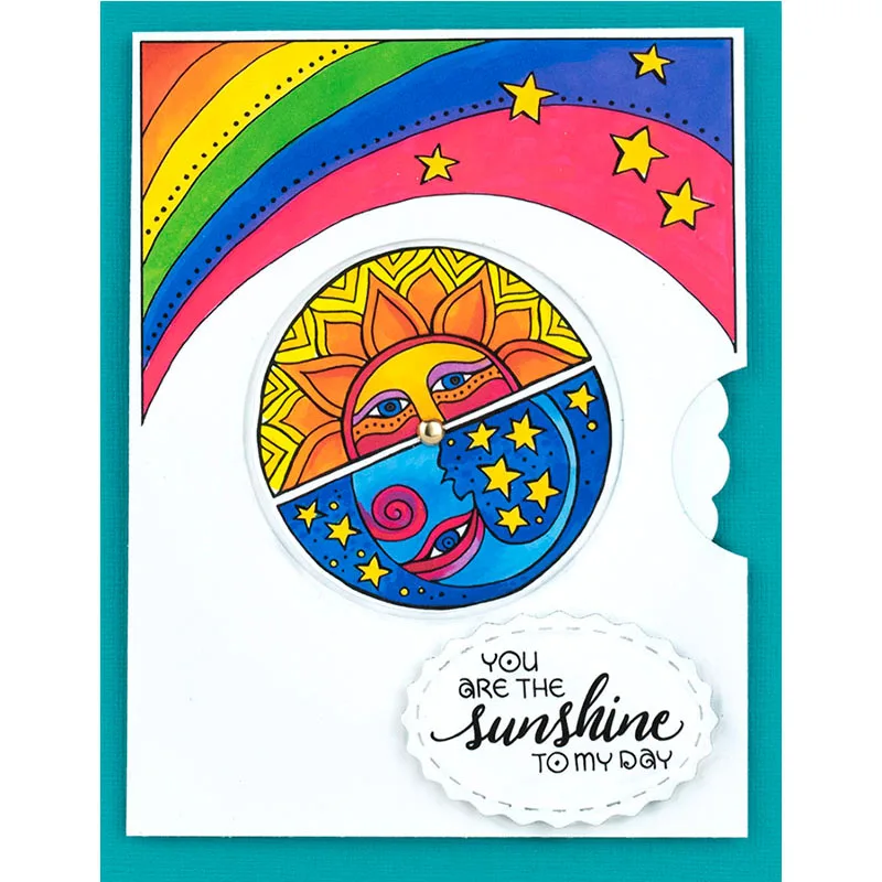 

Clear Stamps Rainbow Moonlight Sunshine best wishes for you Transparent Stamp for DIY scrapbooking Crafts Decoration New 2019