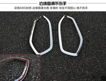 

ABS Chrome Front Fog Light Lamp Cover Trim Fog Lamp Decorative Trim For Hyundai Tucson 2016