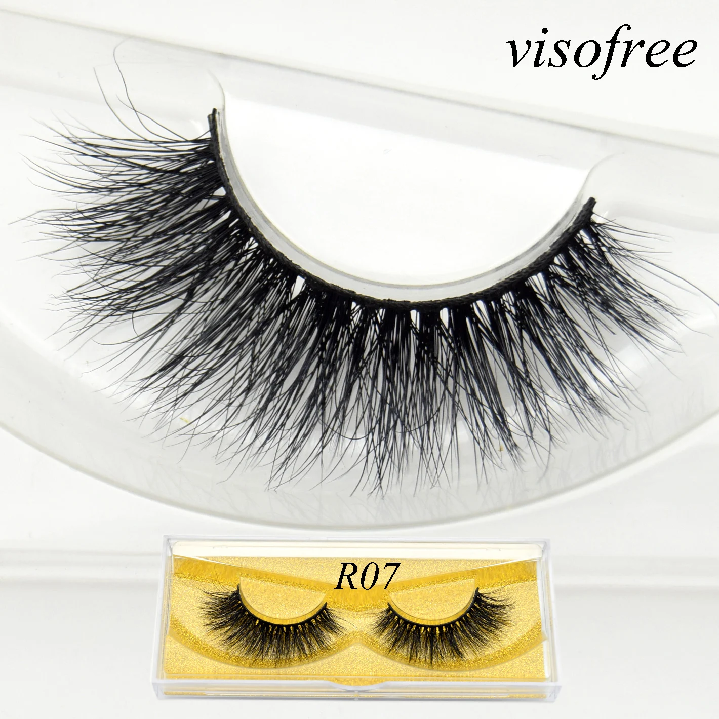 

Visofree maquiagem mink eyelashes faux cils eyelash packaging box eyelash extension false eyelashes makeup natural lashes R07